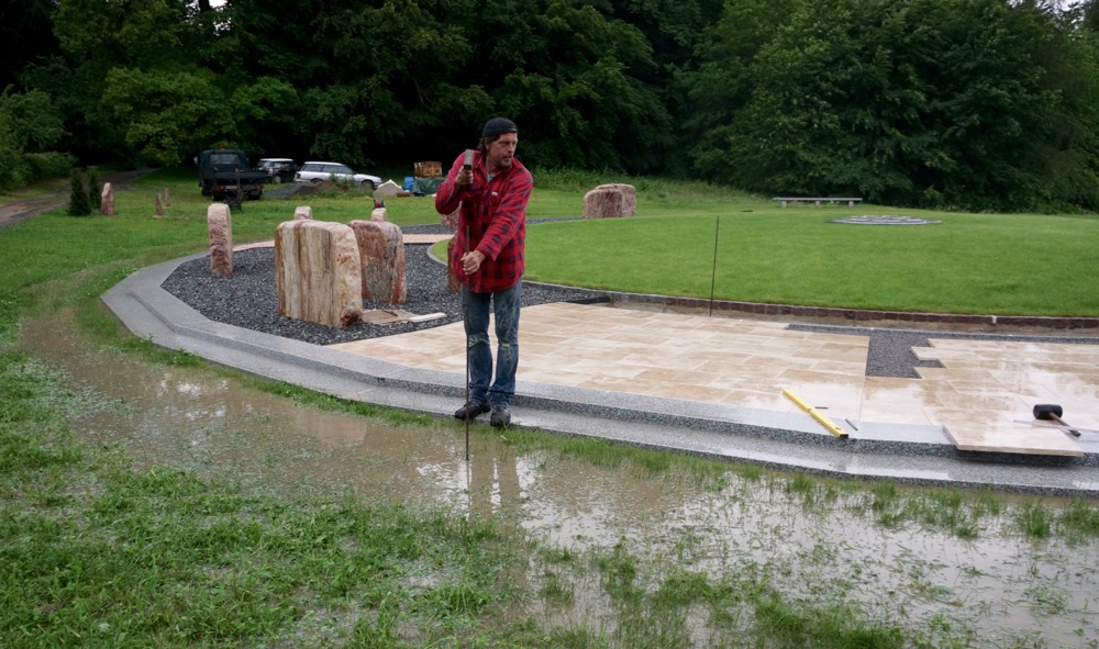 A drainage problem at the monument